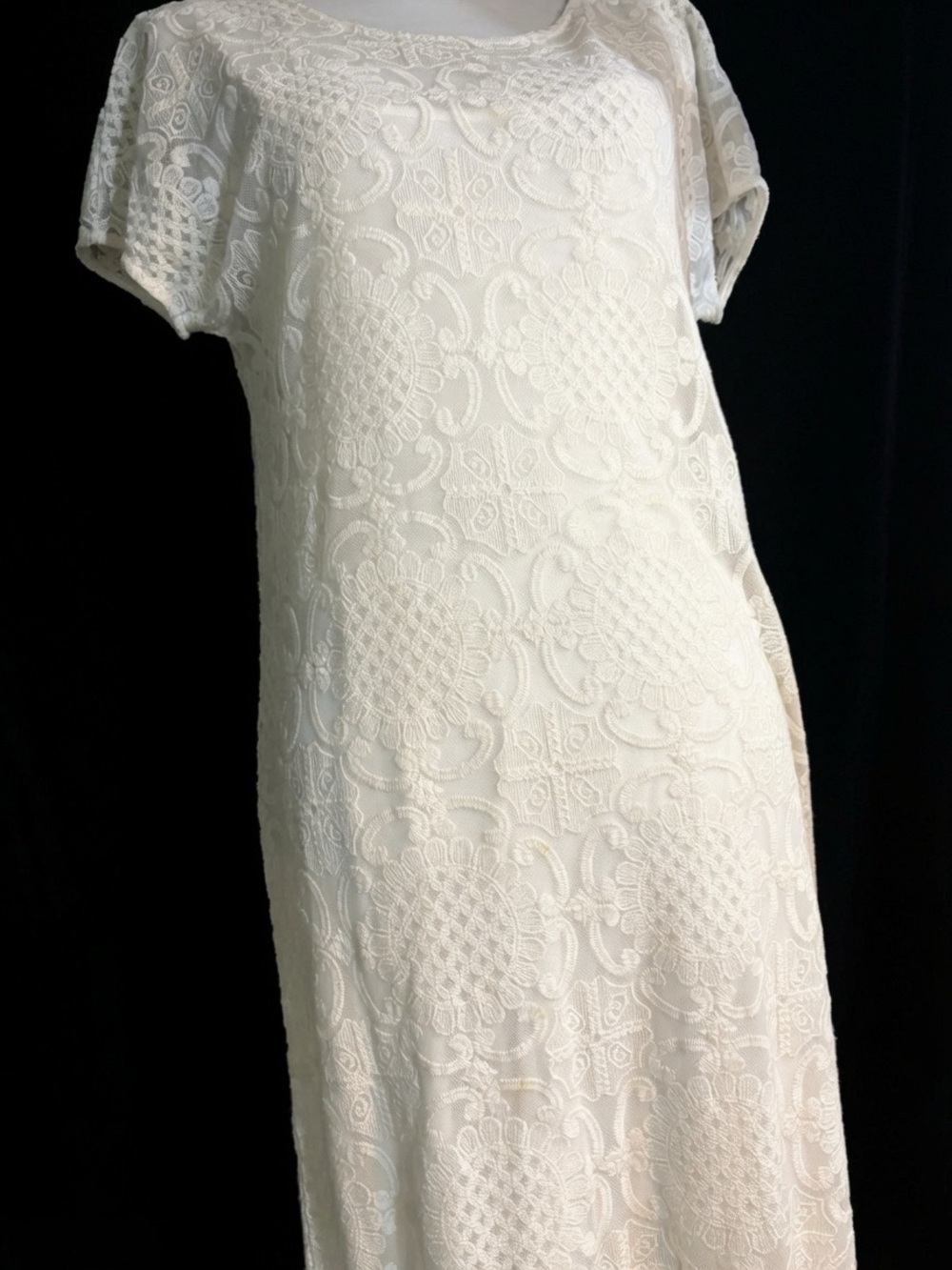 Anthropologie Lilka Bellflower Lace Maxi Dress. It is a bohemian-style small - Picture 5 of 16